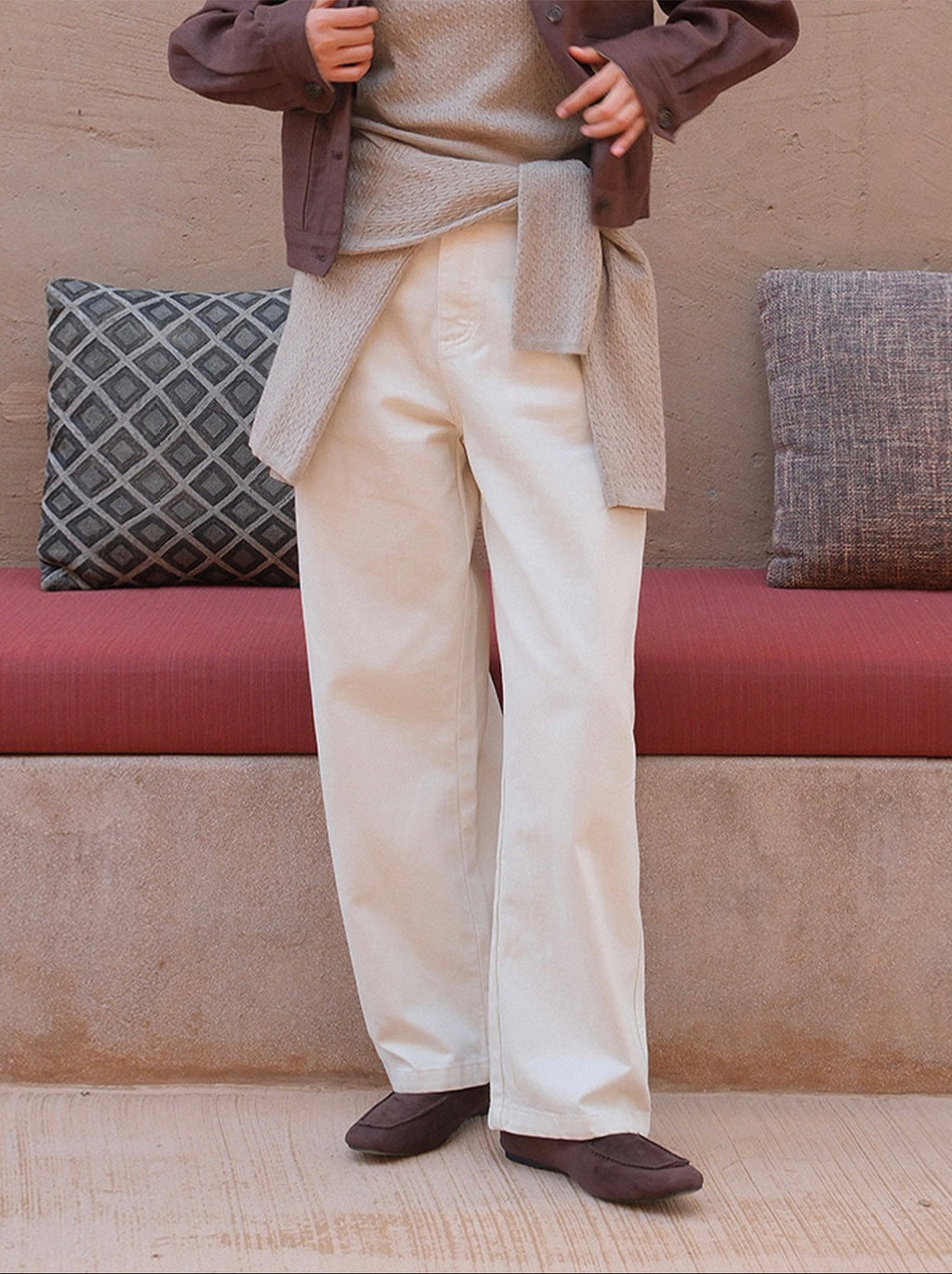 High-Waist Straight-Leg Jeans with Belt
