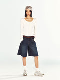 Skin-Friendly U-Neck Long Sleeve Shirt
