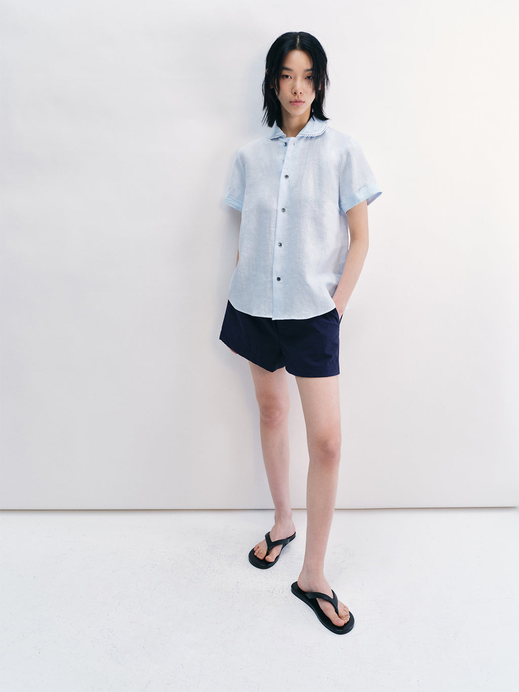 UPF30+ Elastic Waist Casual Straight Shorts