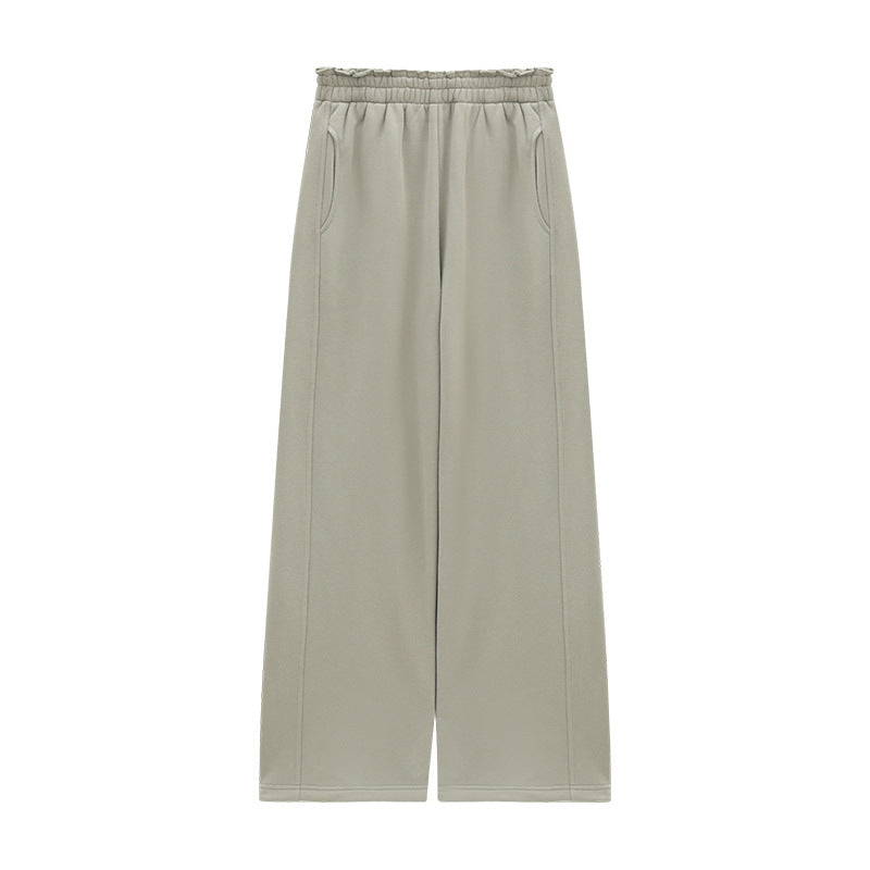 Elastic Waist Thick Fleece Sweatpants
