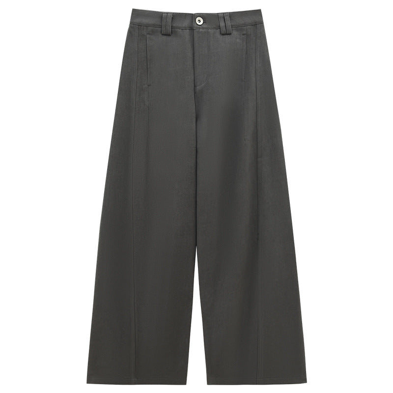 Cotton Smooth Straight-Leg Casual Pants