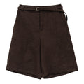 Linen Wide-Leg Mid-Length Shorts with Linen Belt