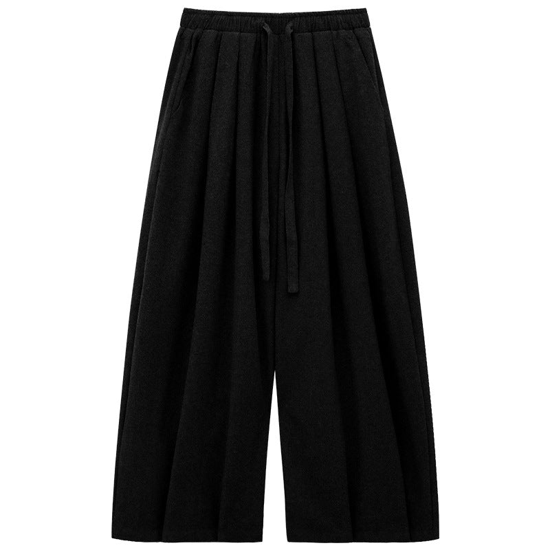 Warm Relaxed Wool Drawstring Pants