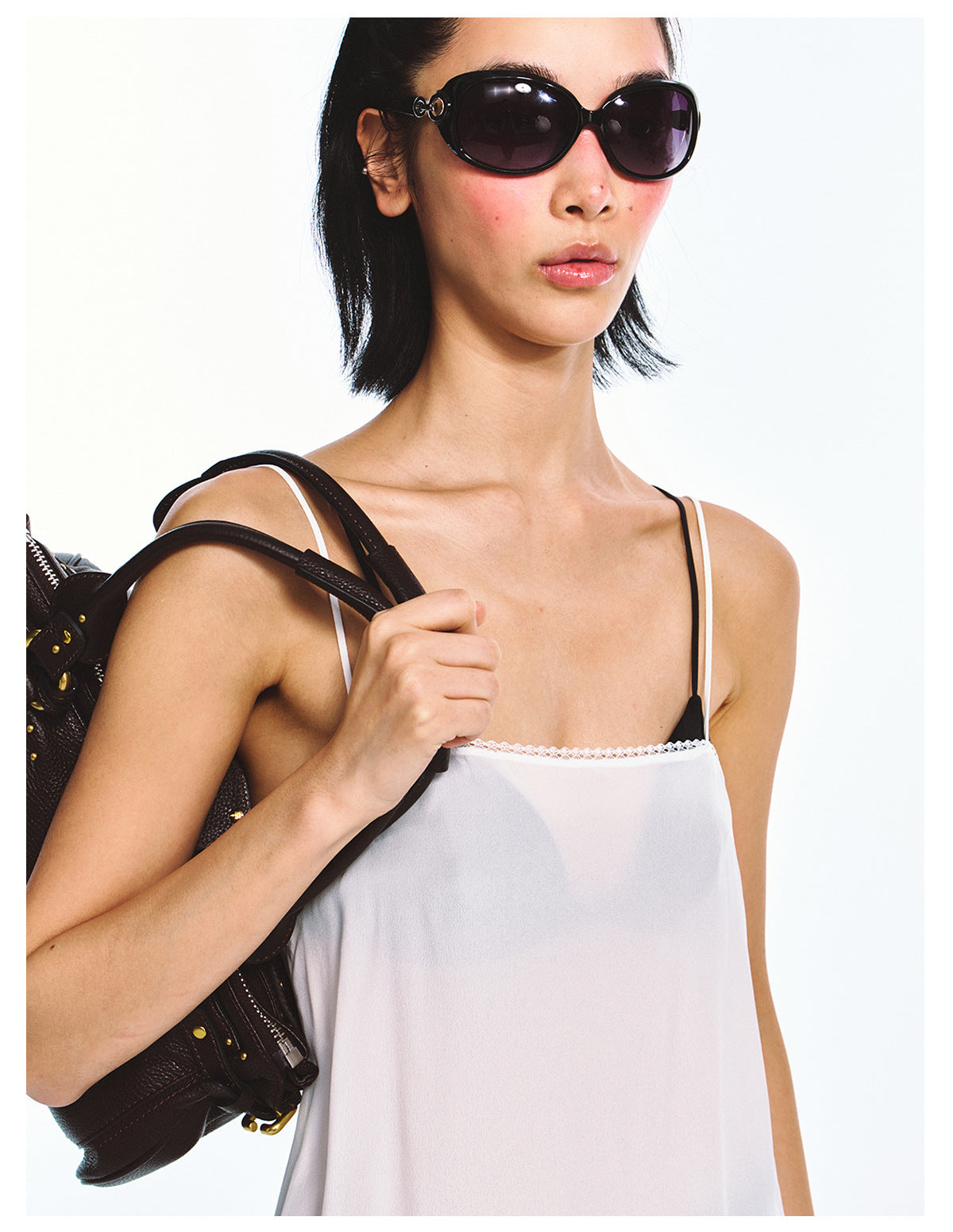 Solid Color Basic Mulberry Silk Sleeveless Minimalist Short Slip Dress