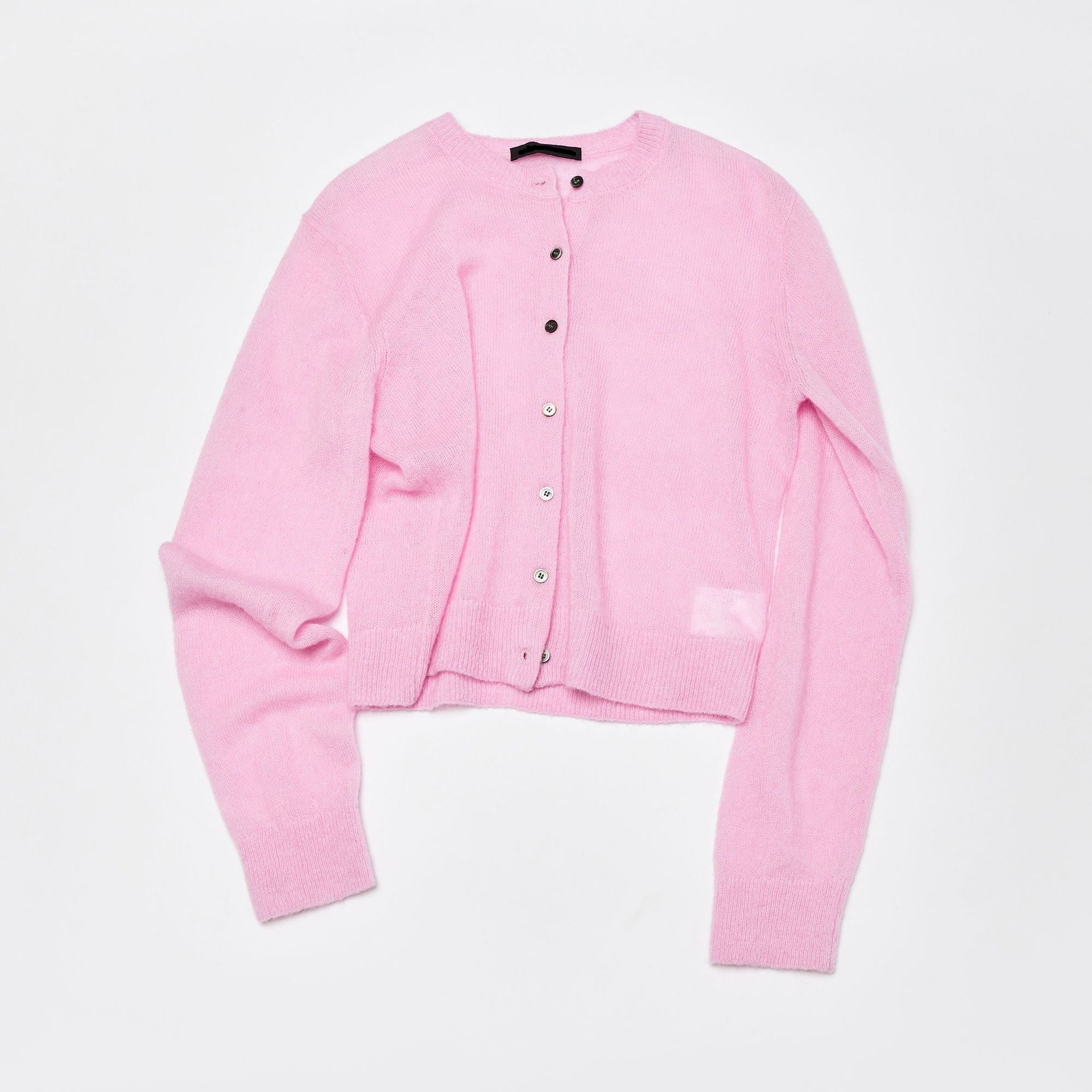 Handmade Embroidered Letters Wool Single-Breasted Long-Sleeve Cardigan Sweater