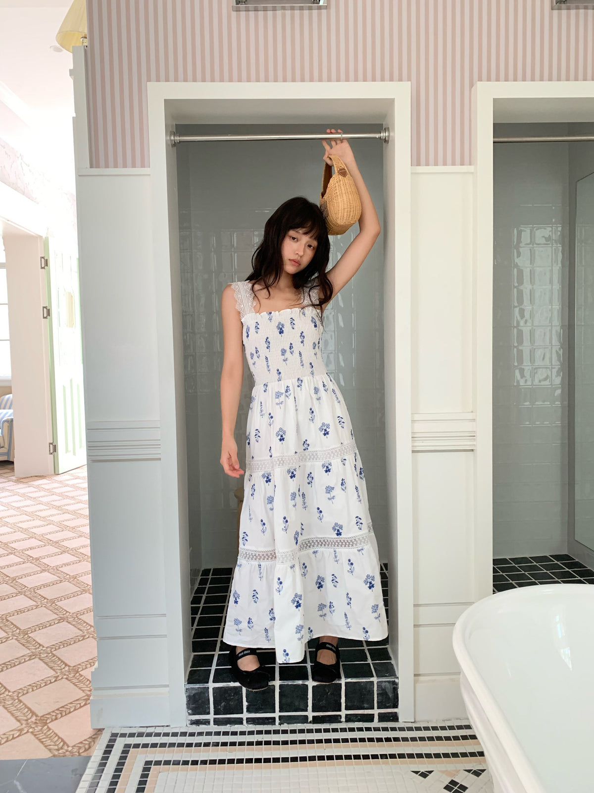 Floral Smocked Tiered Maxi Dress