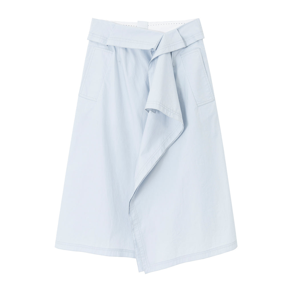 Asymmetric Wrap Midi Skirt