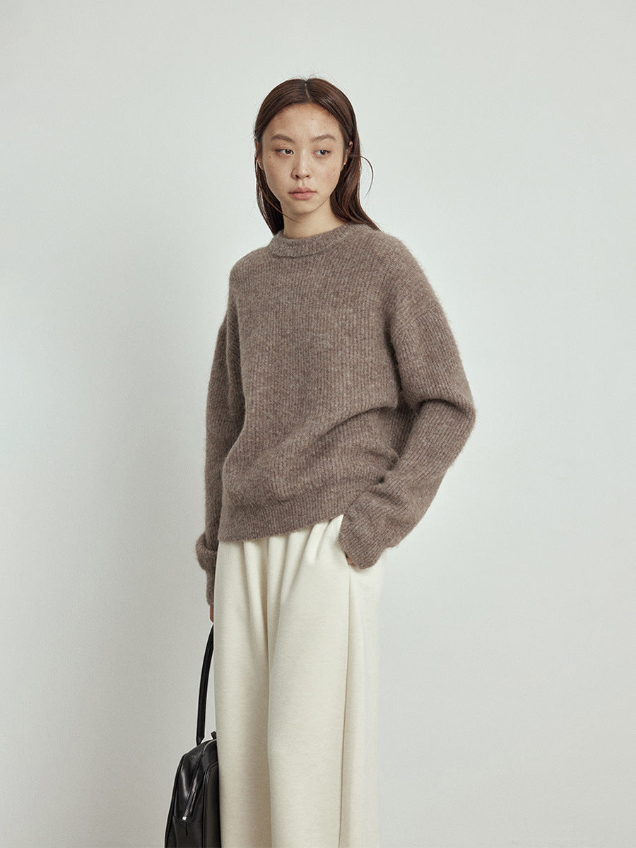 Round Neck Mohair Sweater