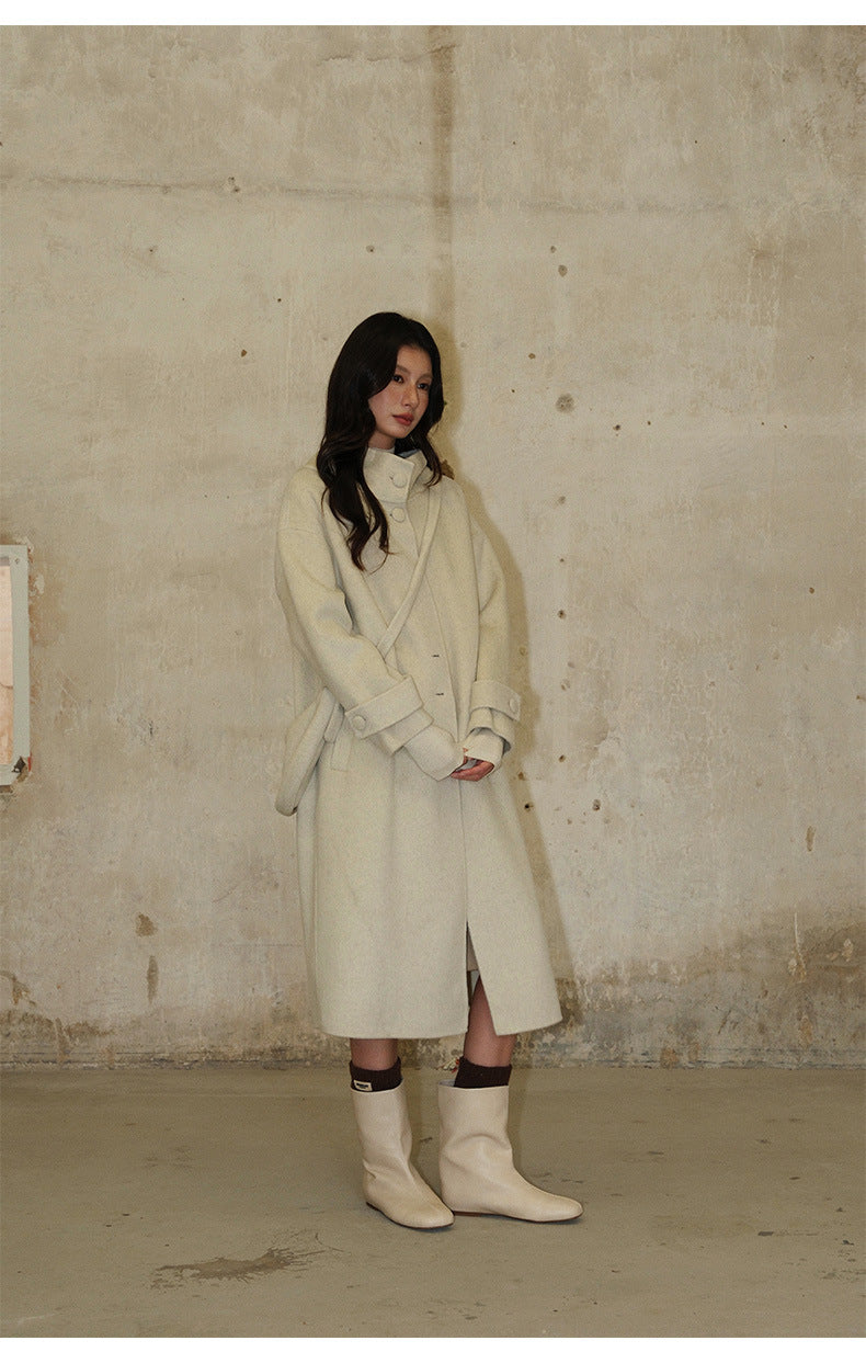 Long Wool Double-Sided Cashmere Coat
