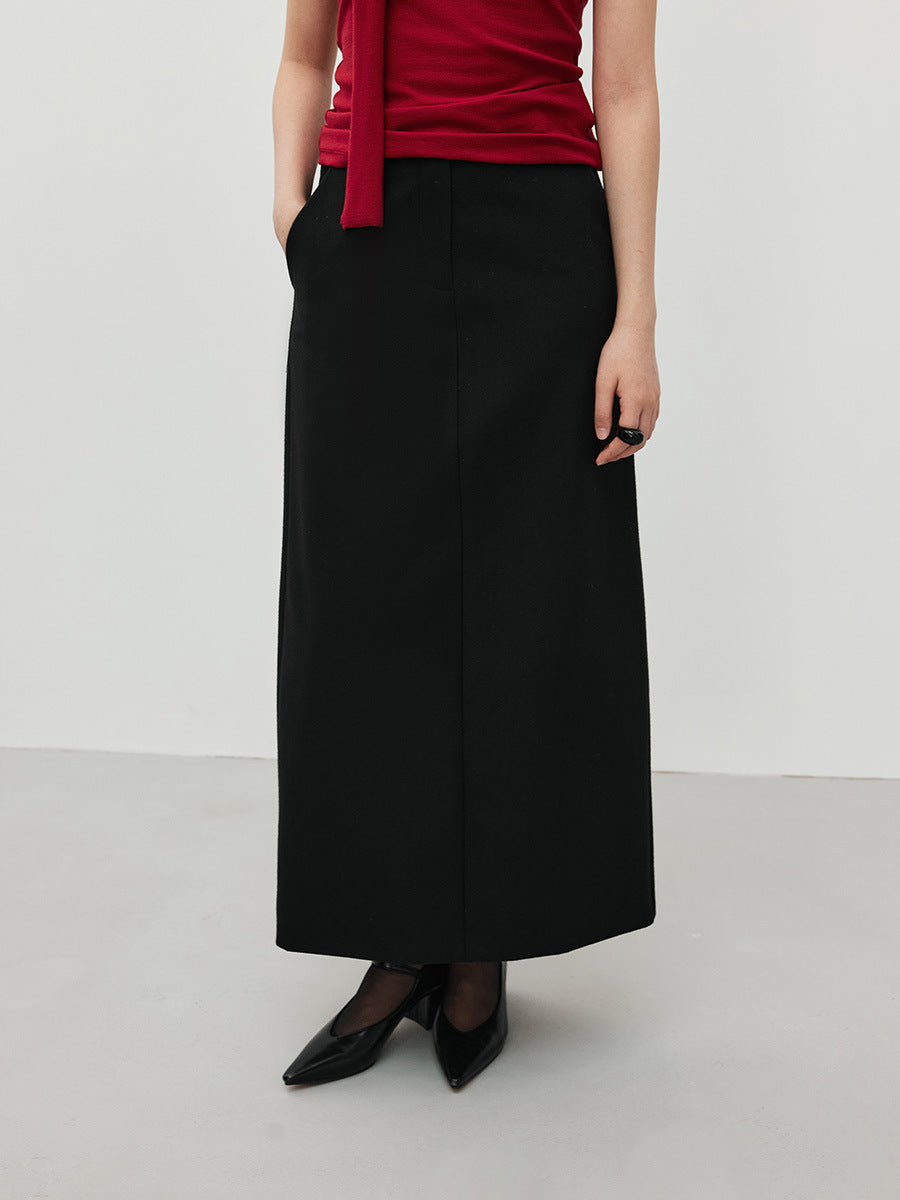 Smooth Hepburn Straight Maxi Skirt