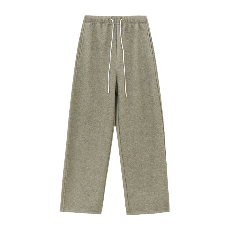 Drawstrings Soft Wool Sweatpants