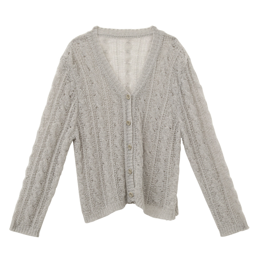 Hollow Relaxed Woven Cardigan
