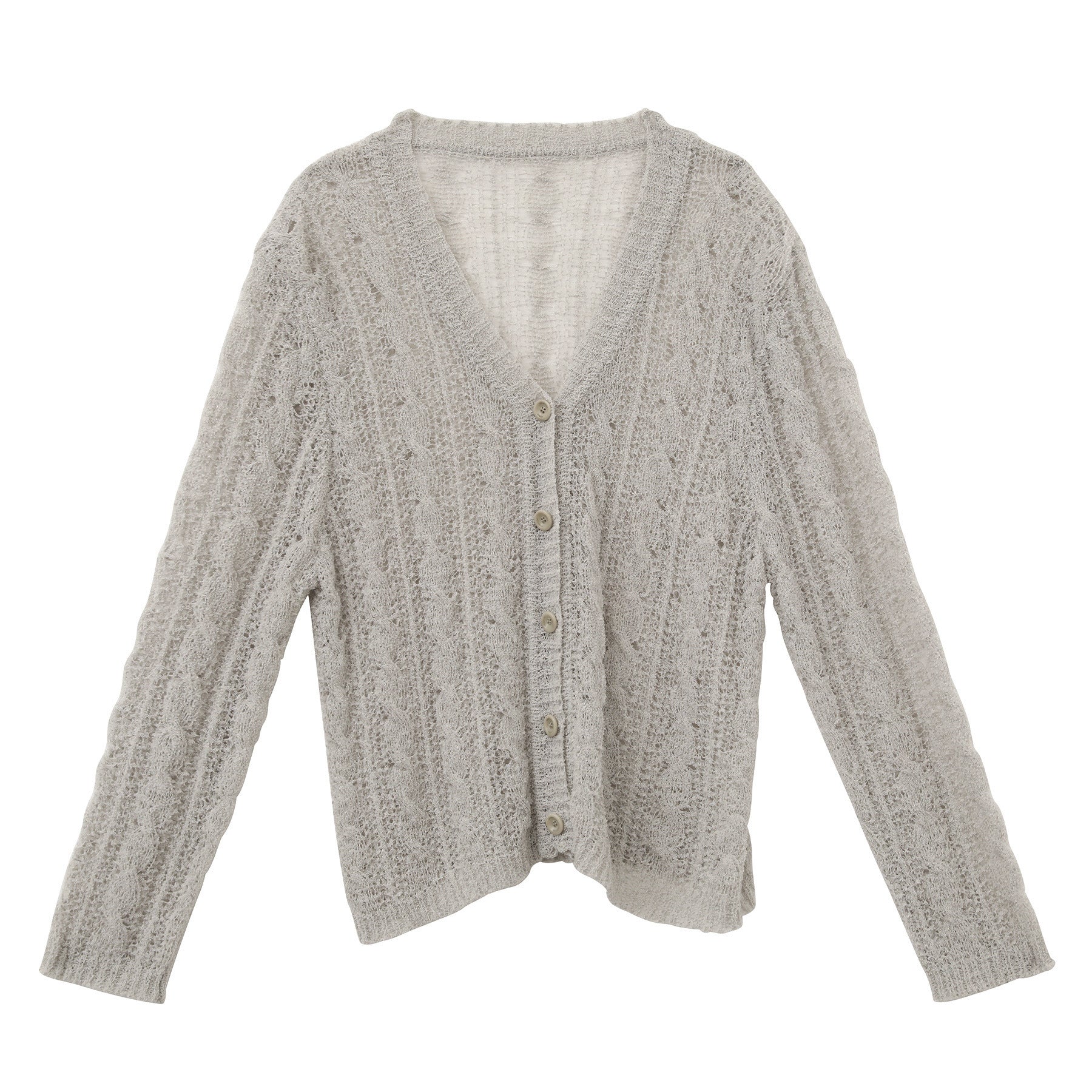 Hollow Relaxed Woven Cardigan