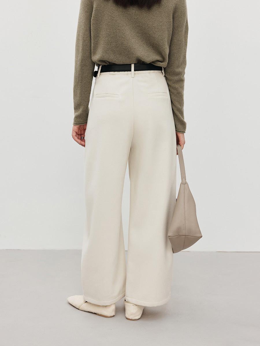 Soft-Structured Wide-Leg Trousers
