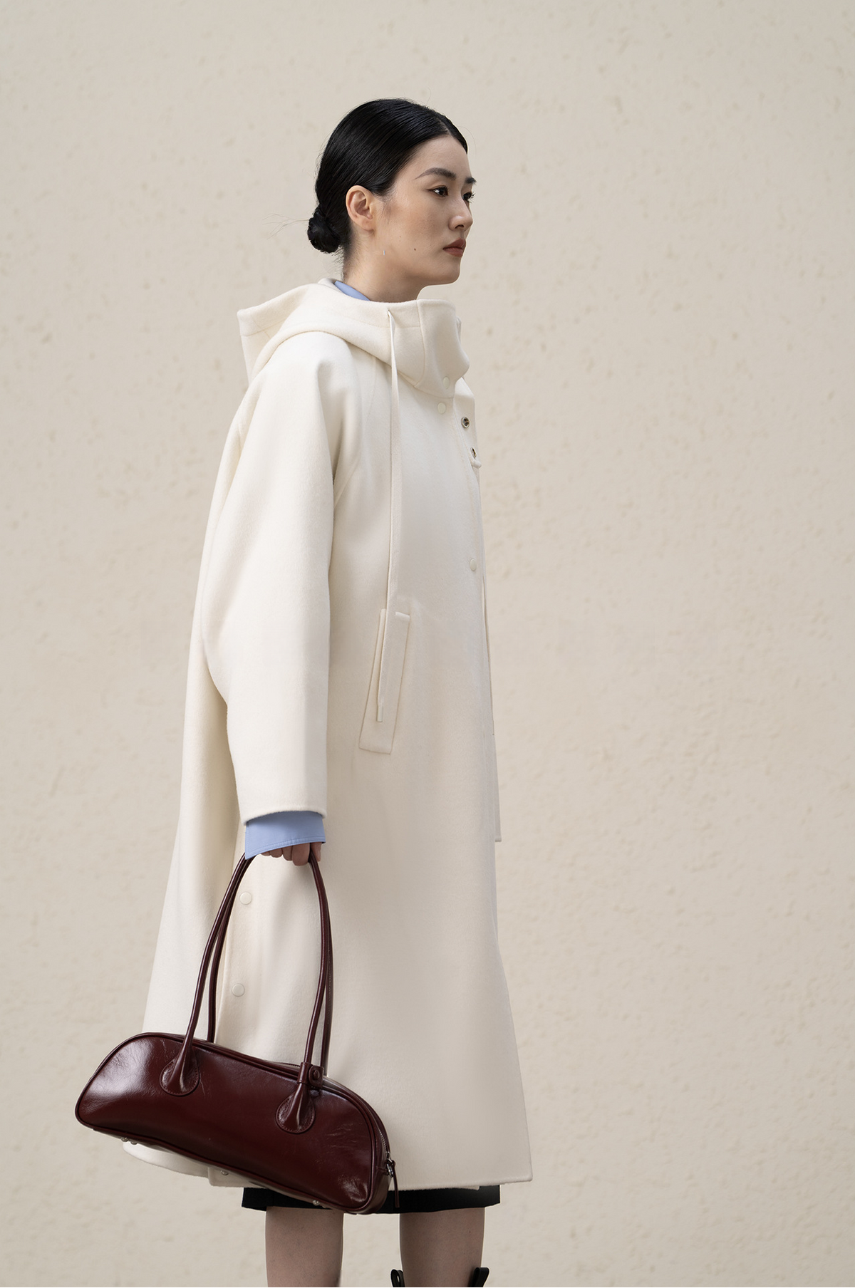Merino Wool Cashmere Long Coat