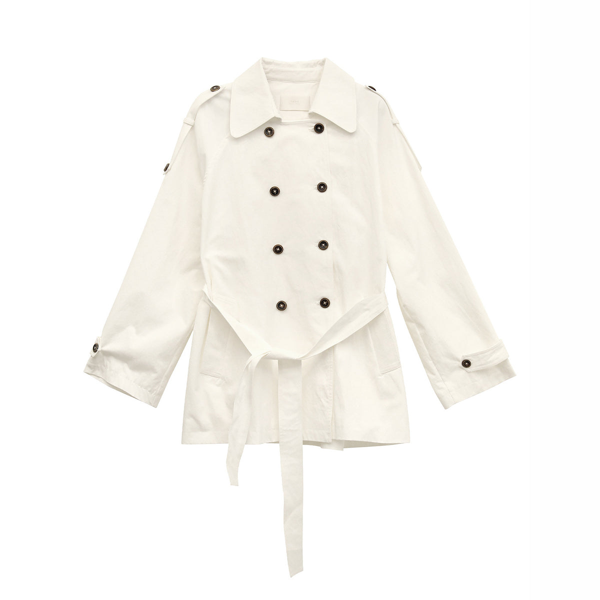 Double-Breasted Lapel Mid-Length Trench Coat