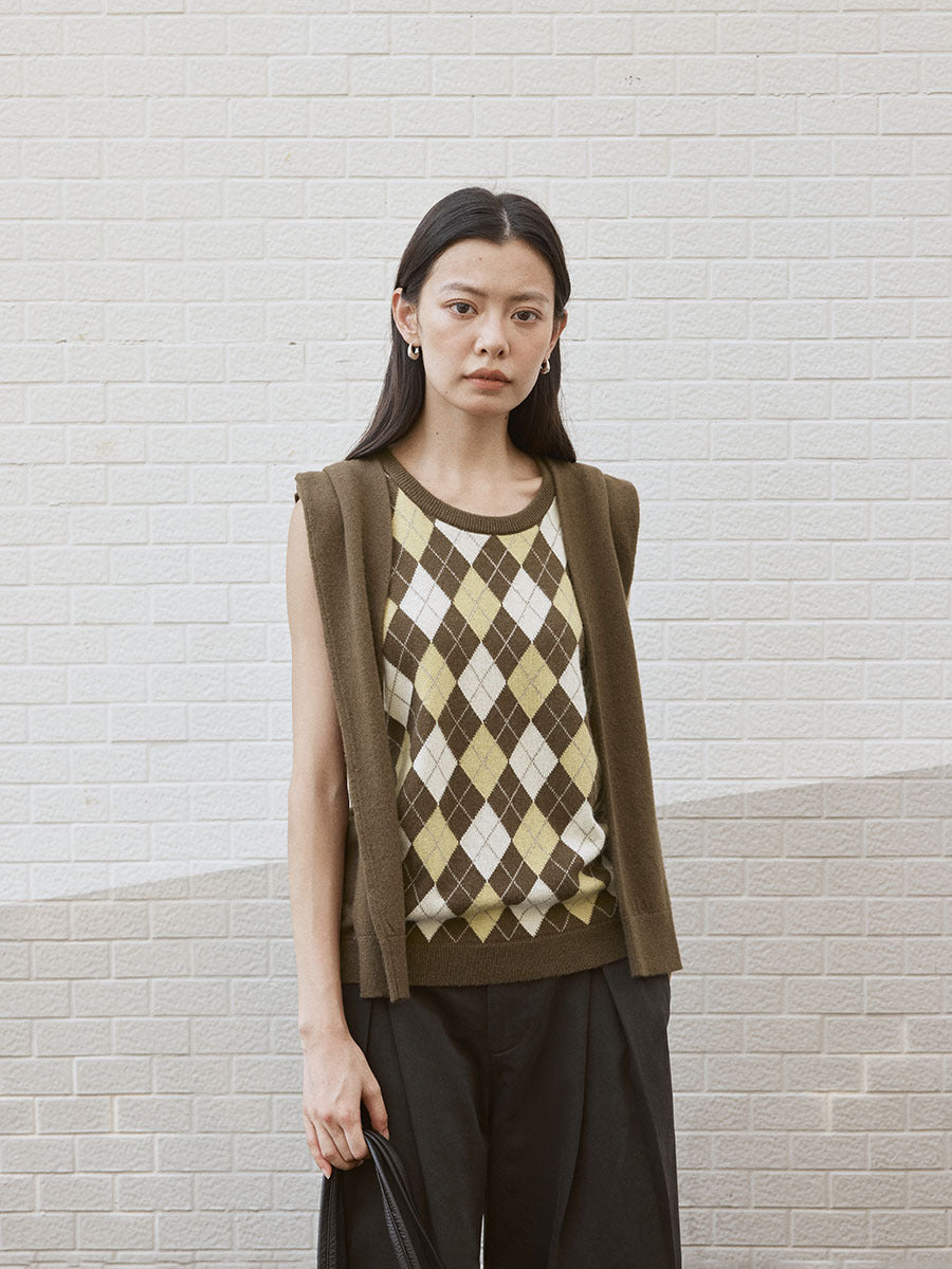 Heritage Argyle Australian Wool Sleeveless Vest