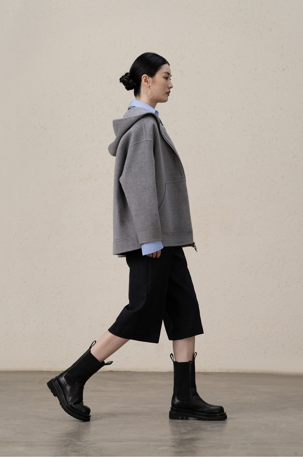 Ffluffy And Soft Wool Cashmere Double-sided Coat