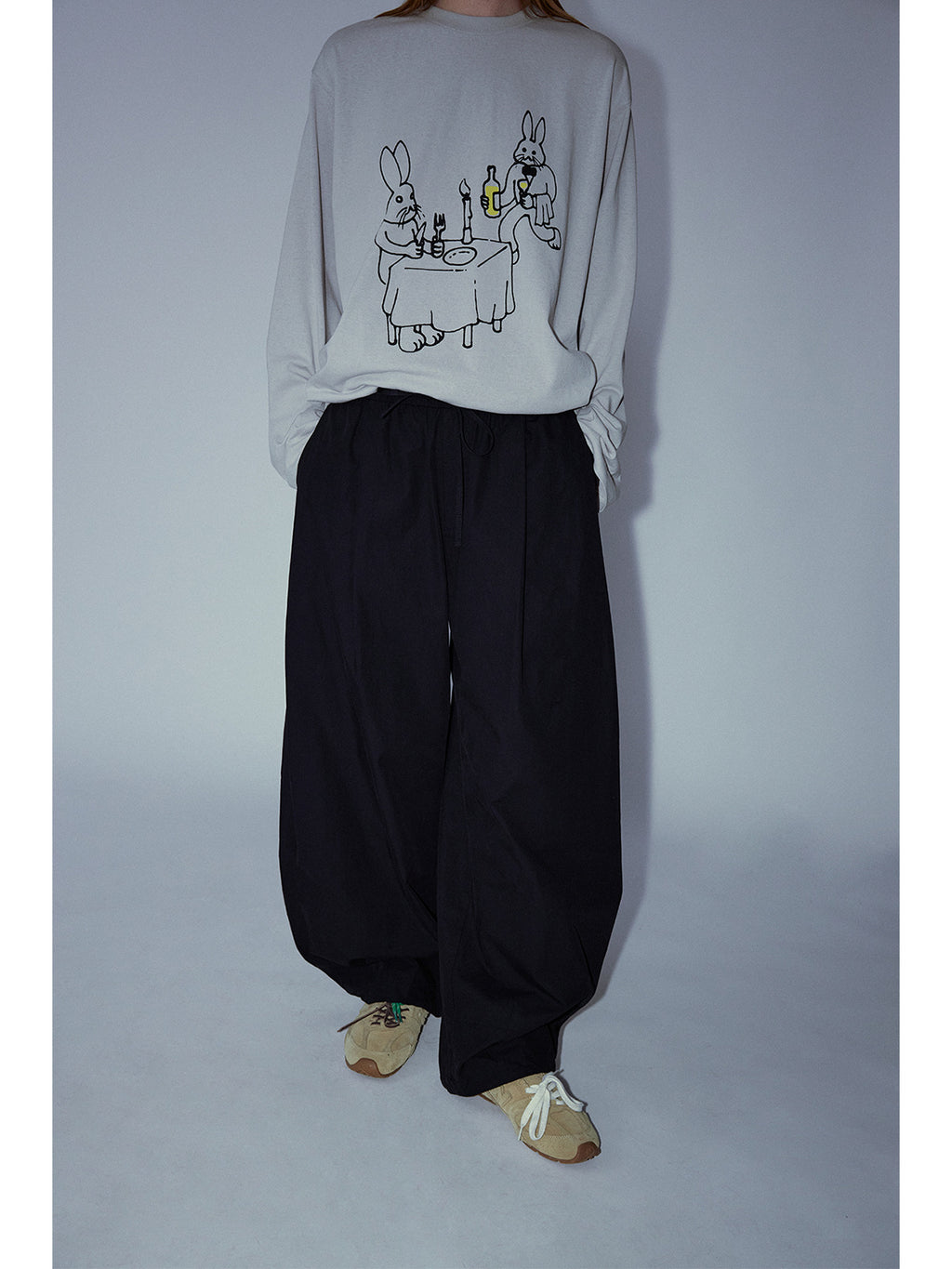 Drawstring Parachute Pants