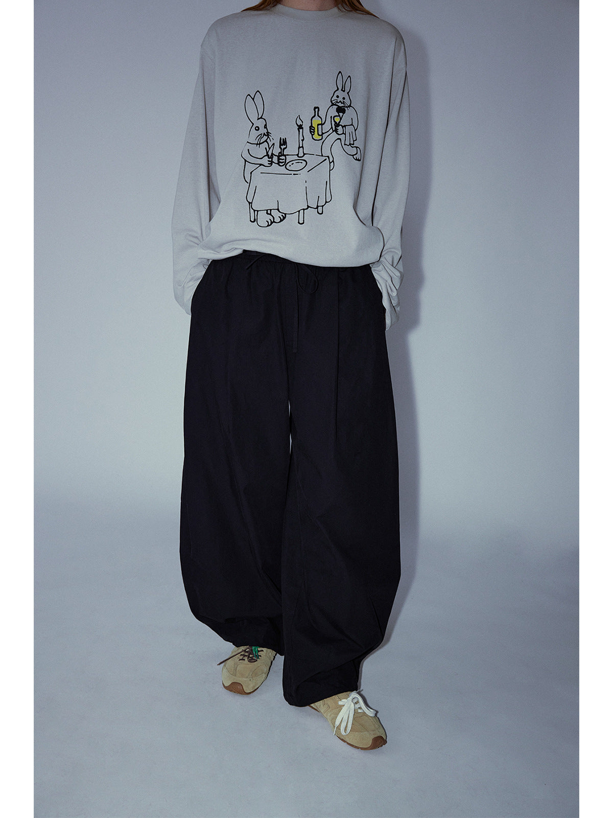 Drawstring Parachute Pants