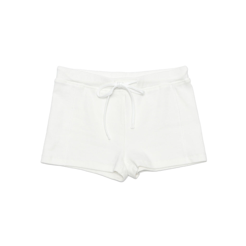 High-Waist Slim Fit Drawstring Ribbed Shorts