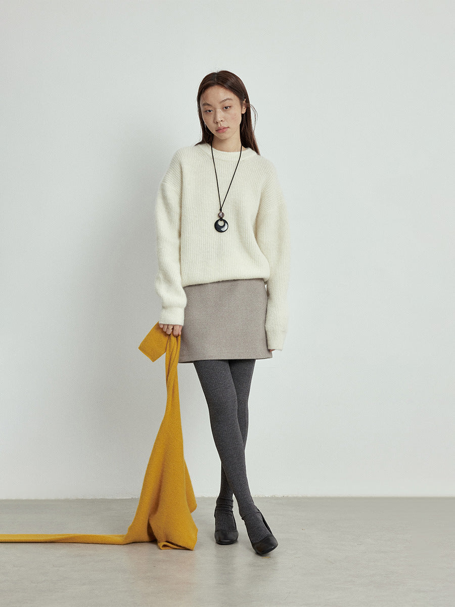 Round Neck Mohair Sweater