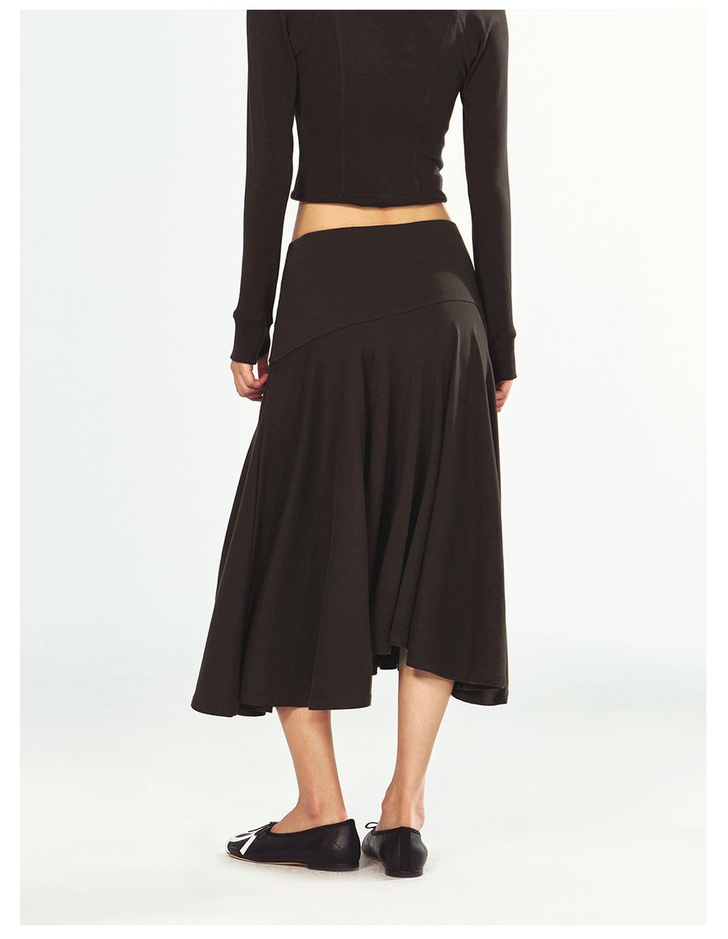 Stretchy Knitwear Casual Maxi Skirt