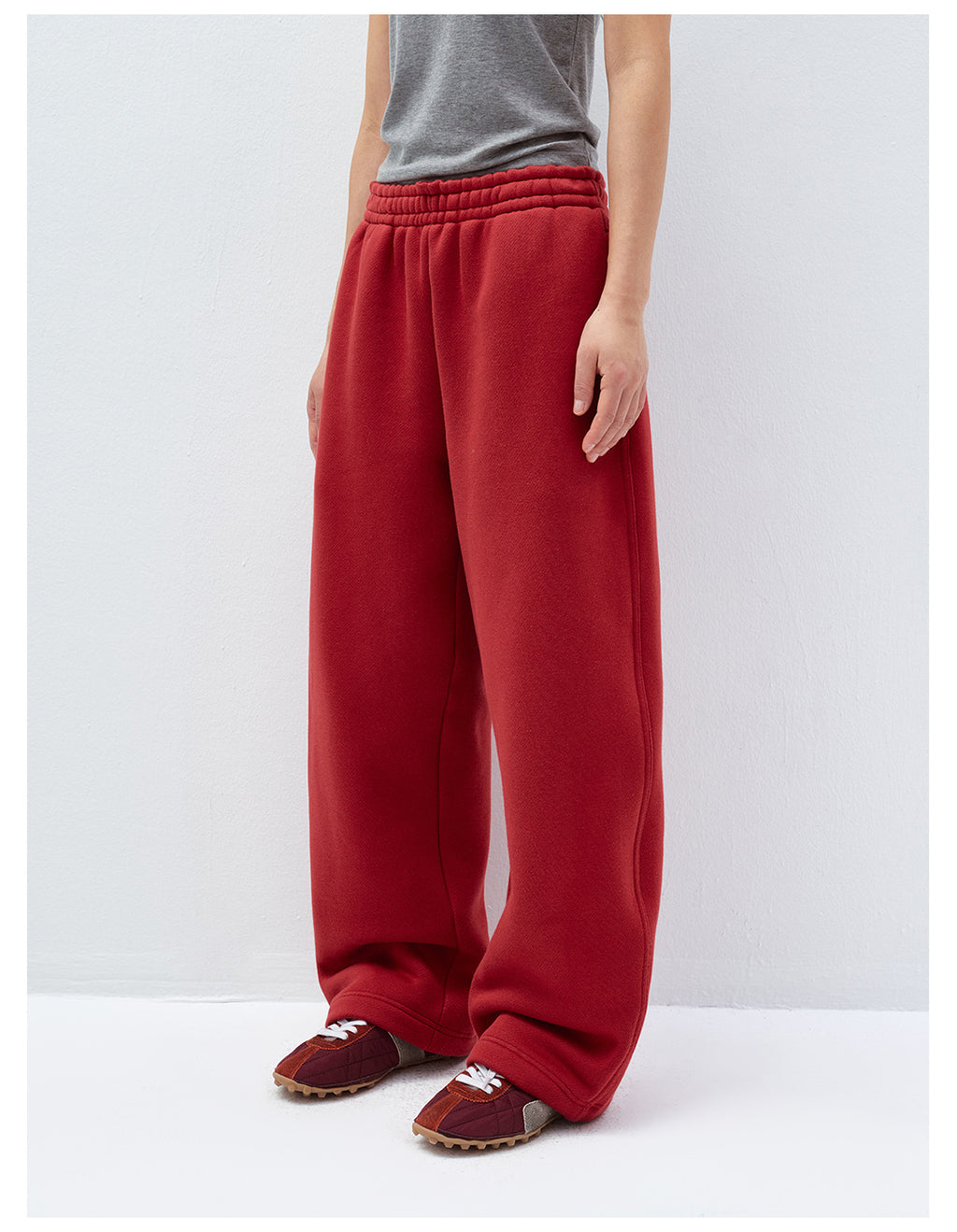 Thick Fleece Elastic Waist Sweatpants