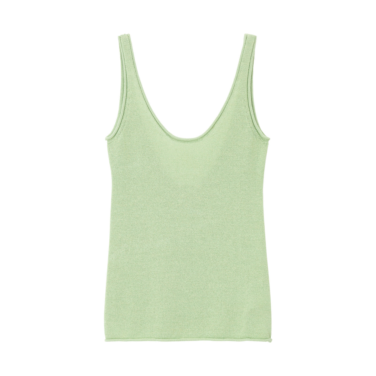 U-neck Open Back Yarn Thin Strap Tank Top