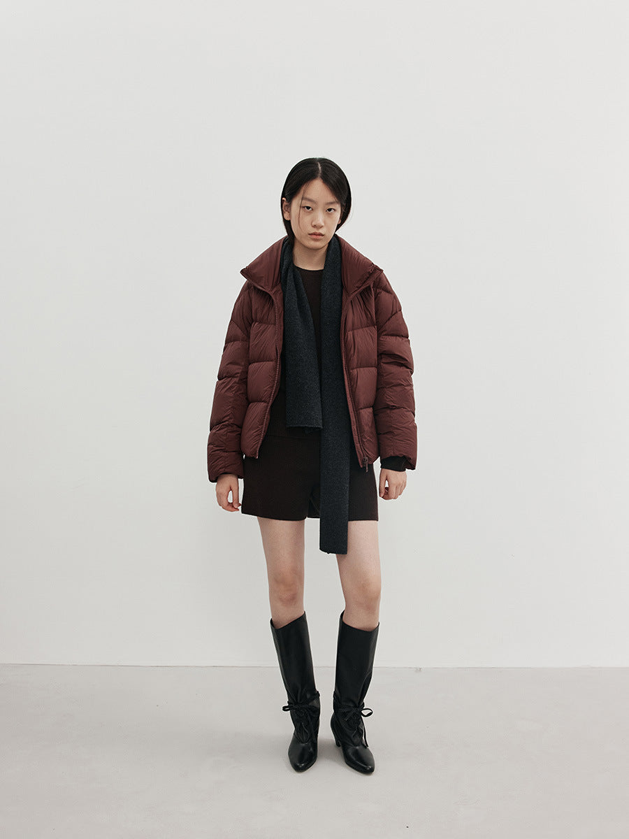 High-Waisted Slim Fit Woolen Shorts