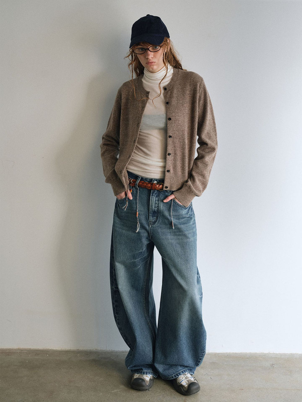 Wool Single-breasted Long Sleeve Knit Cardigan
