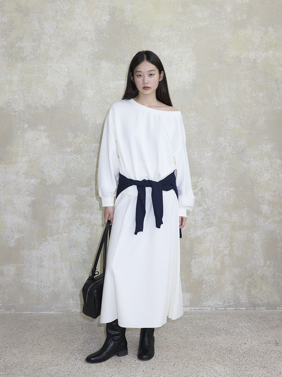 Stretchy A-Line Maxi Skirt