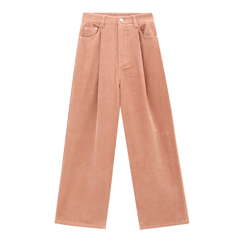 Corduroy Wide Leg Pleated Pants