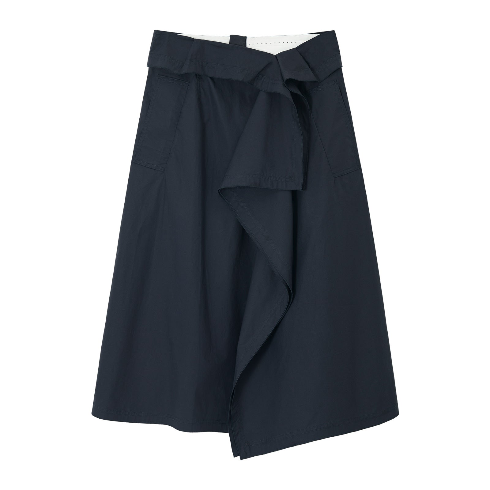 Asymmetric Wrap Midi Skirt