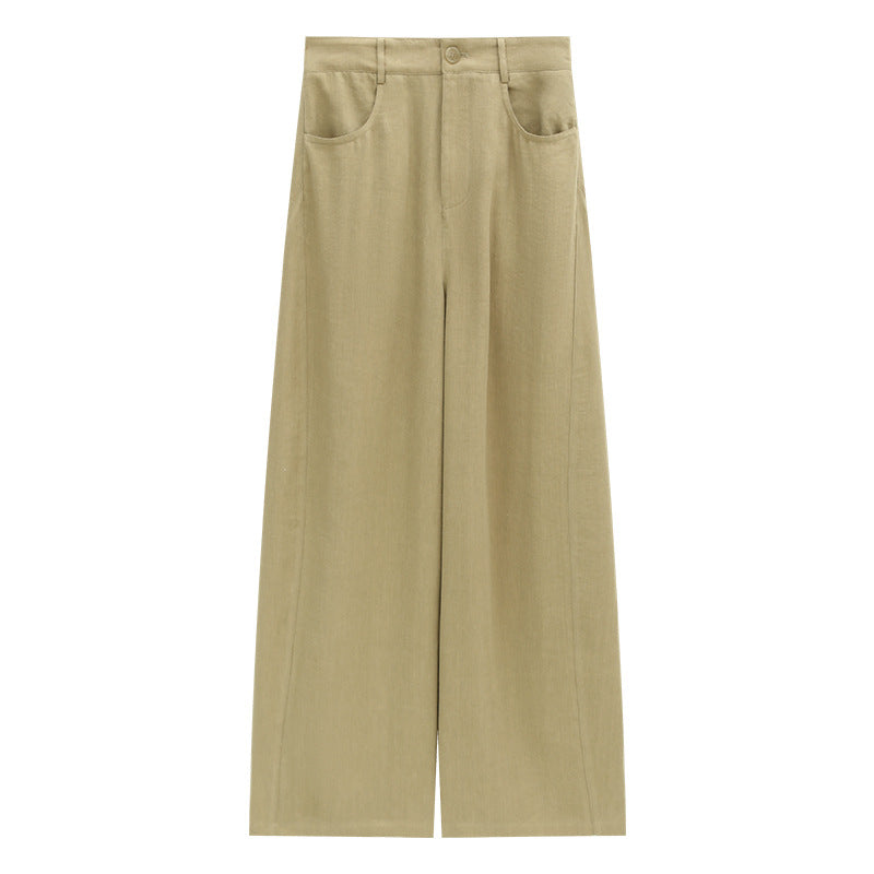 Linen Straight Leg Long Pants