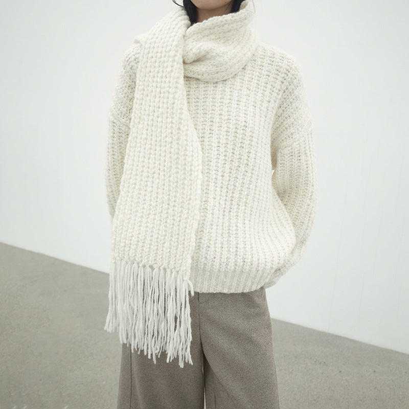 Warm Wool Knit Scarf