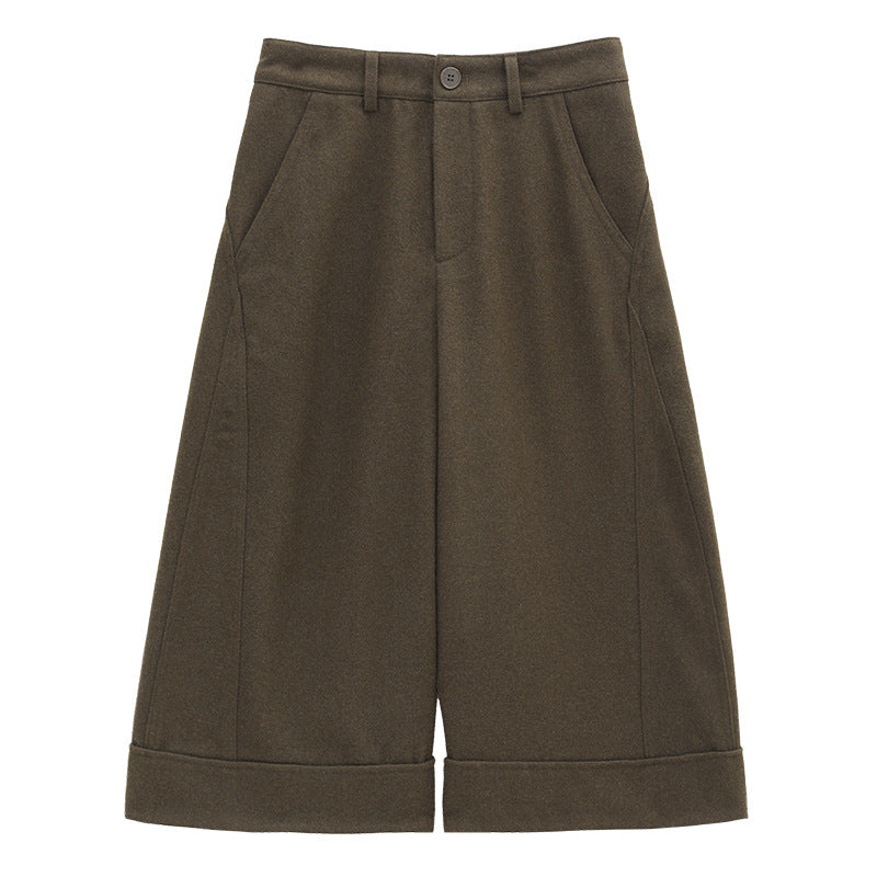 High Waist Tailored Culotte Pants