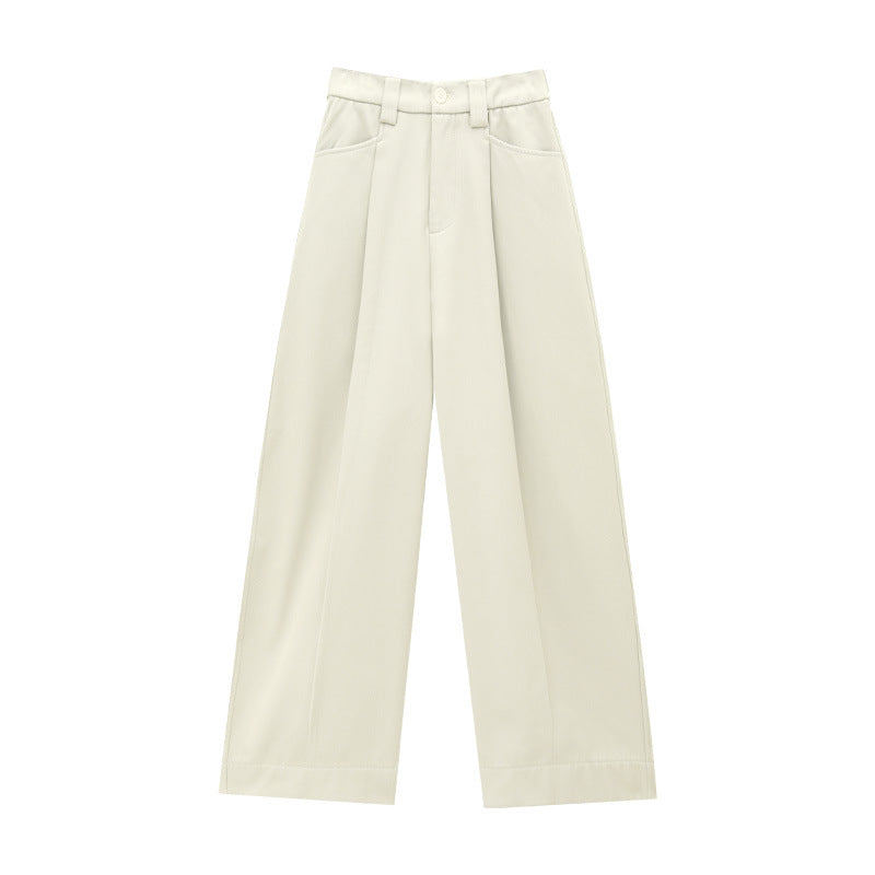 Tailored Wide-Leg Pleated Trousers