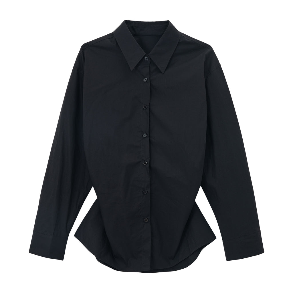 Oversized Cotton Button-Up Shirt