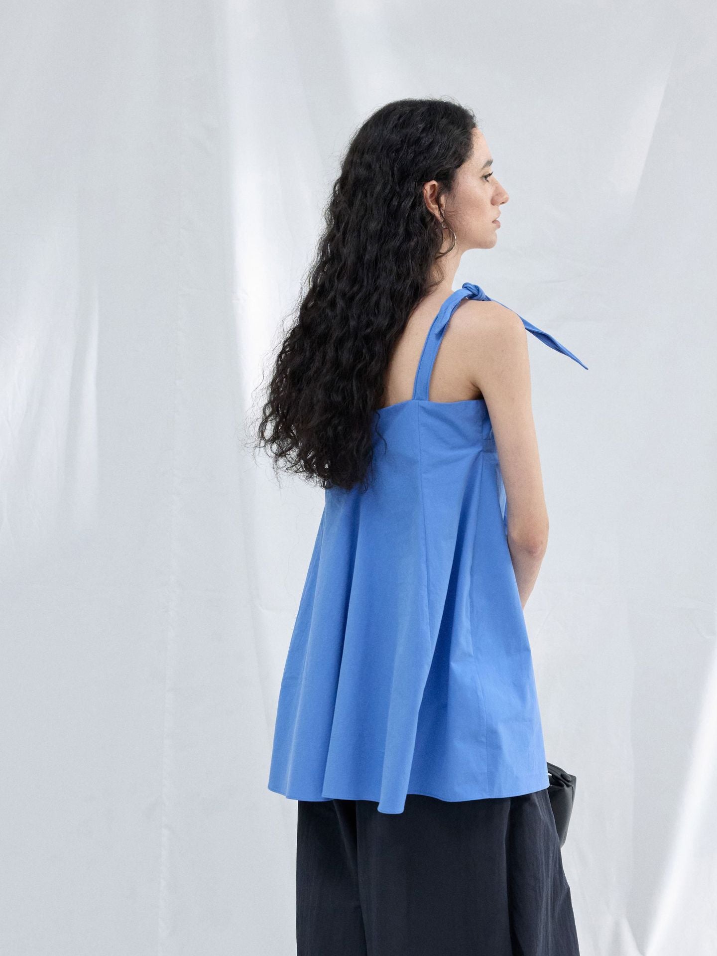 Adjustable Sweetheart Neck Cotton Dress Top
