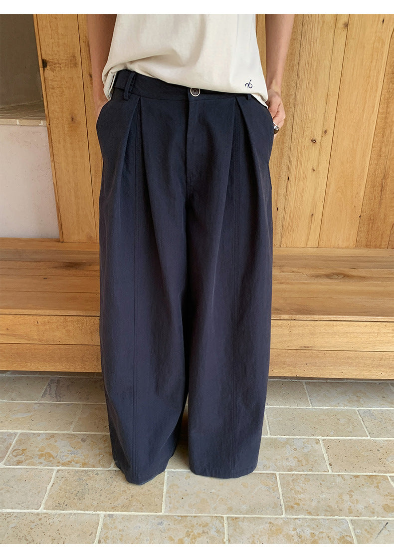 Pleated Casual Wide-leg Pants