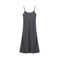 Satin Casual Style Scoop Neck Spaghetti Strap Dress