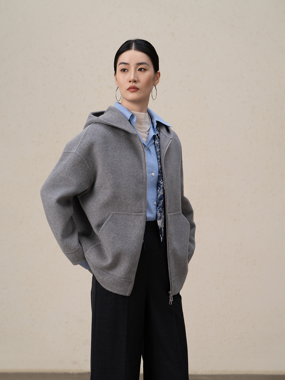 Ffluffy And Soft Wool Cashmere Double-sided Coat