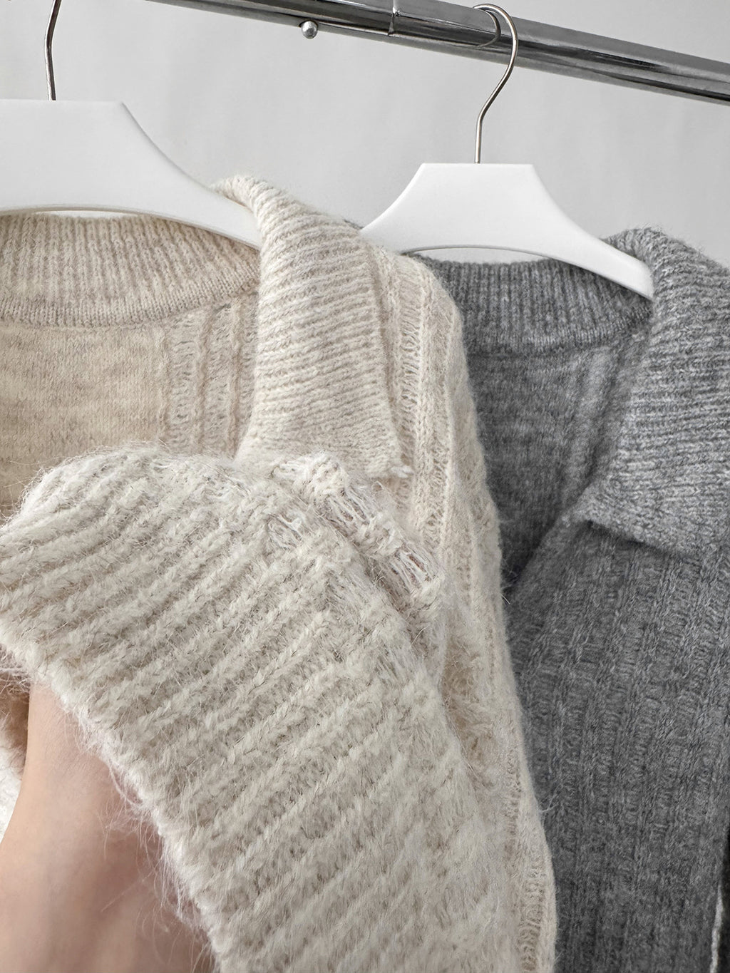 V-Neck Lapel Knit Warm Pullover Sweater