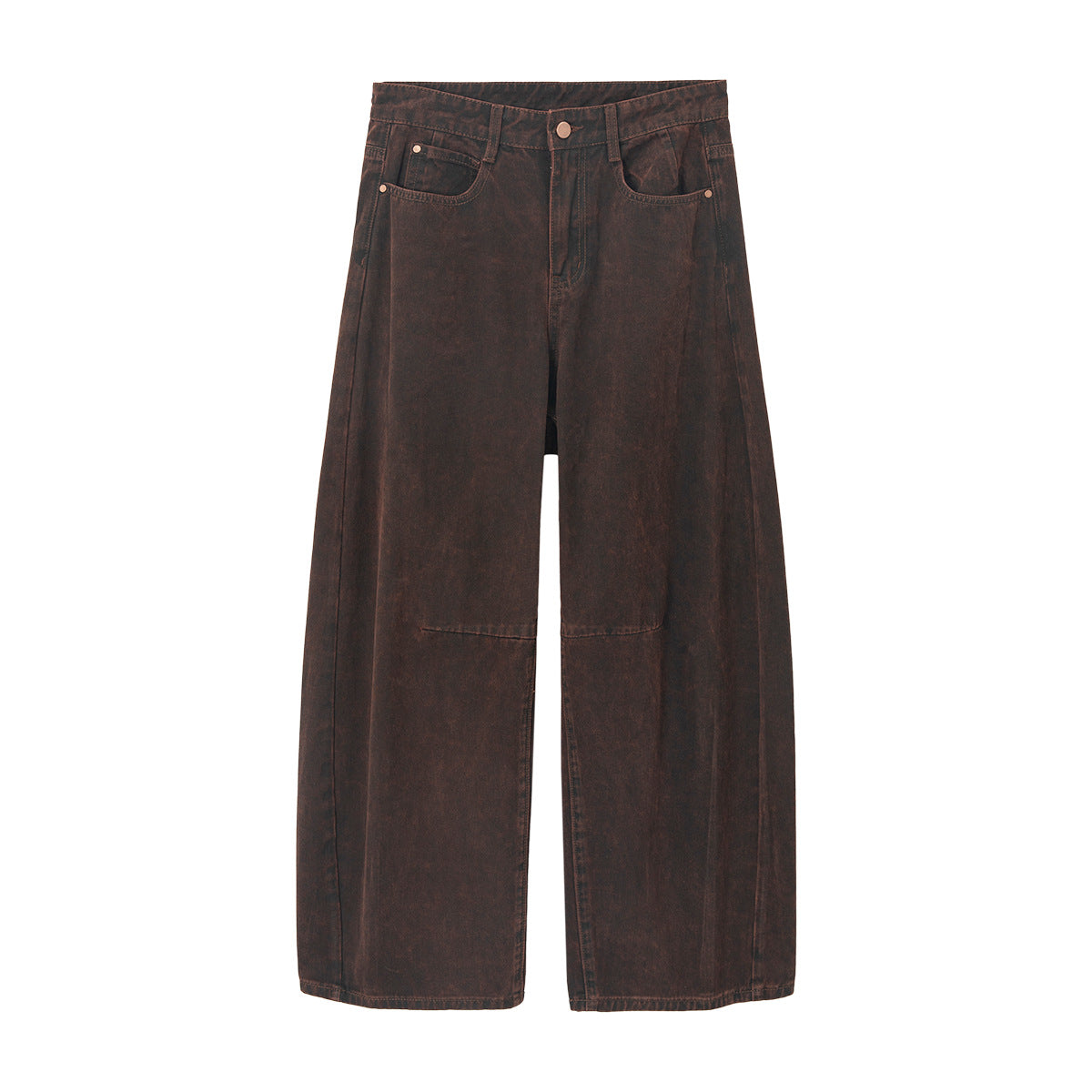 Washed Curved Casual Jeans