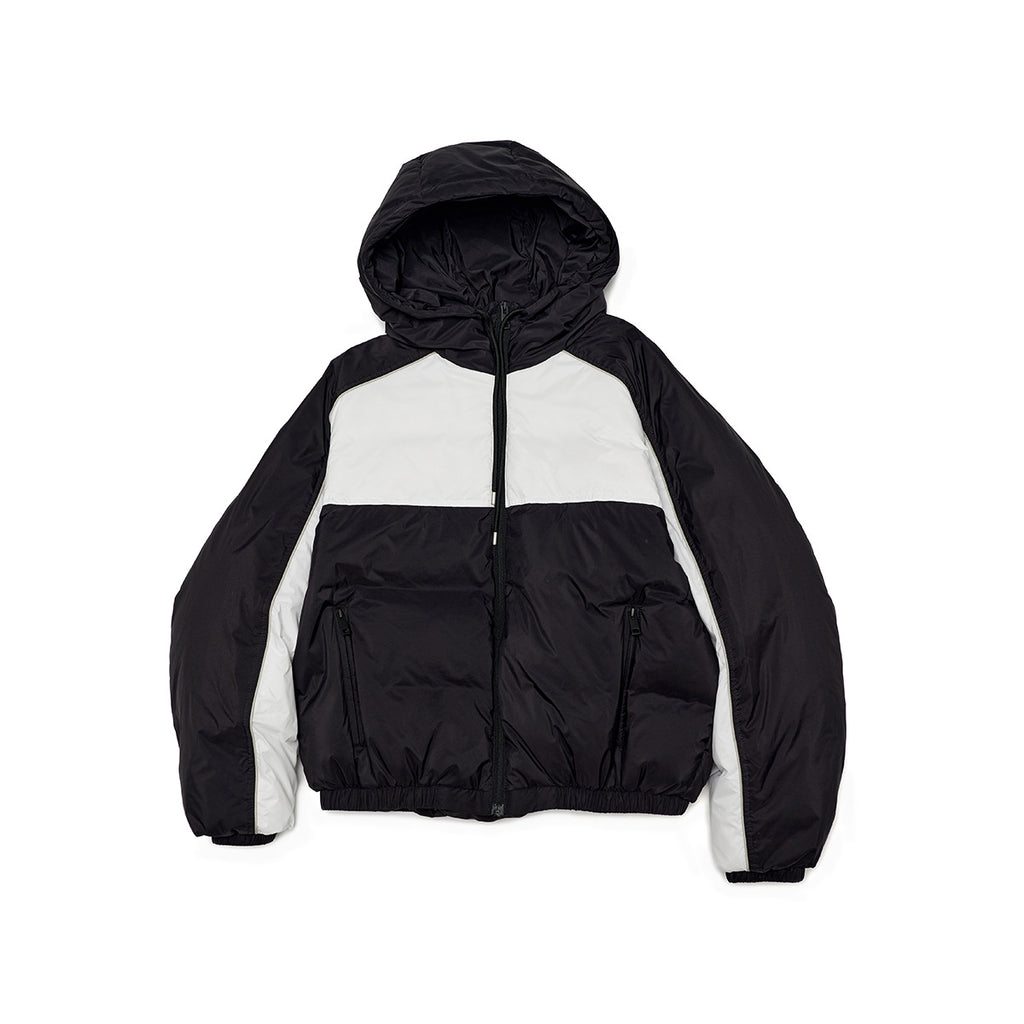 Retro Sports Contrast Duck Down Jacket