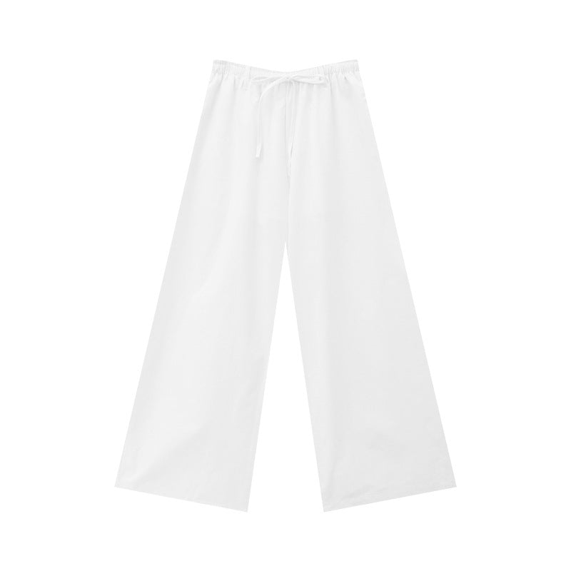 Drawstring Wide Leg Pants