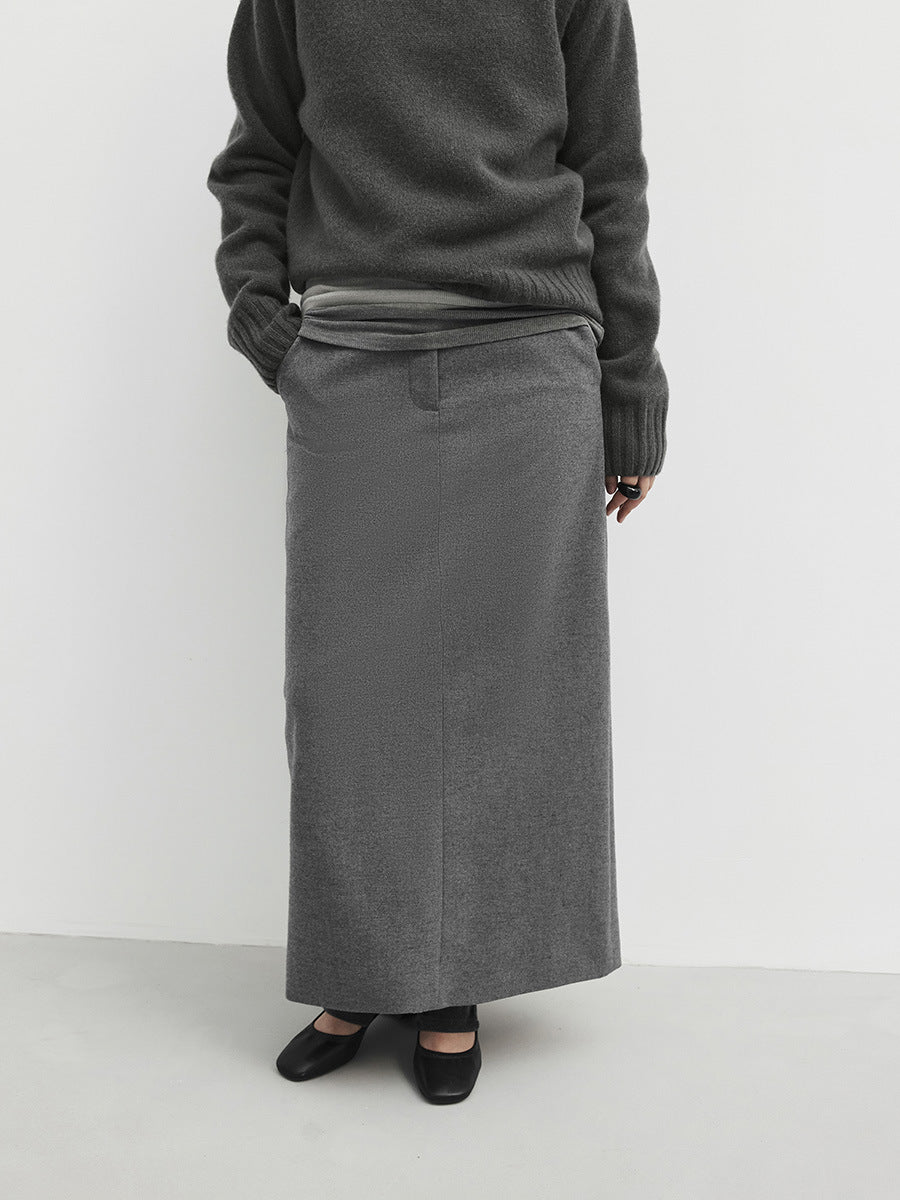Smooth Hepburn Straight Maxi Skirt