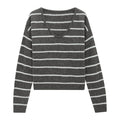 Striped Minimalist Wool Pullover Sweater