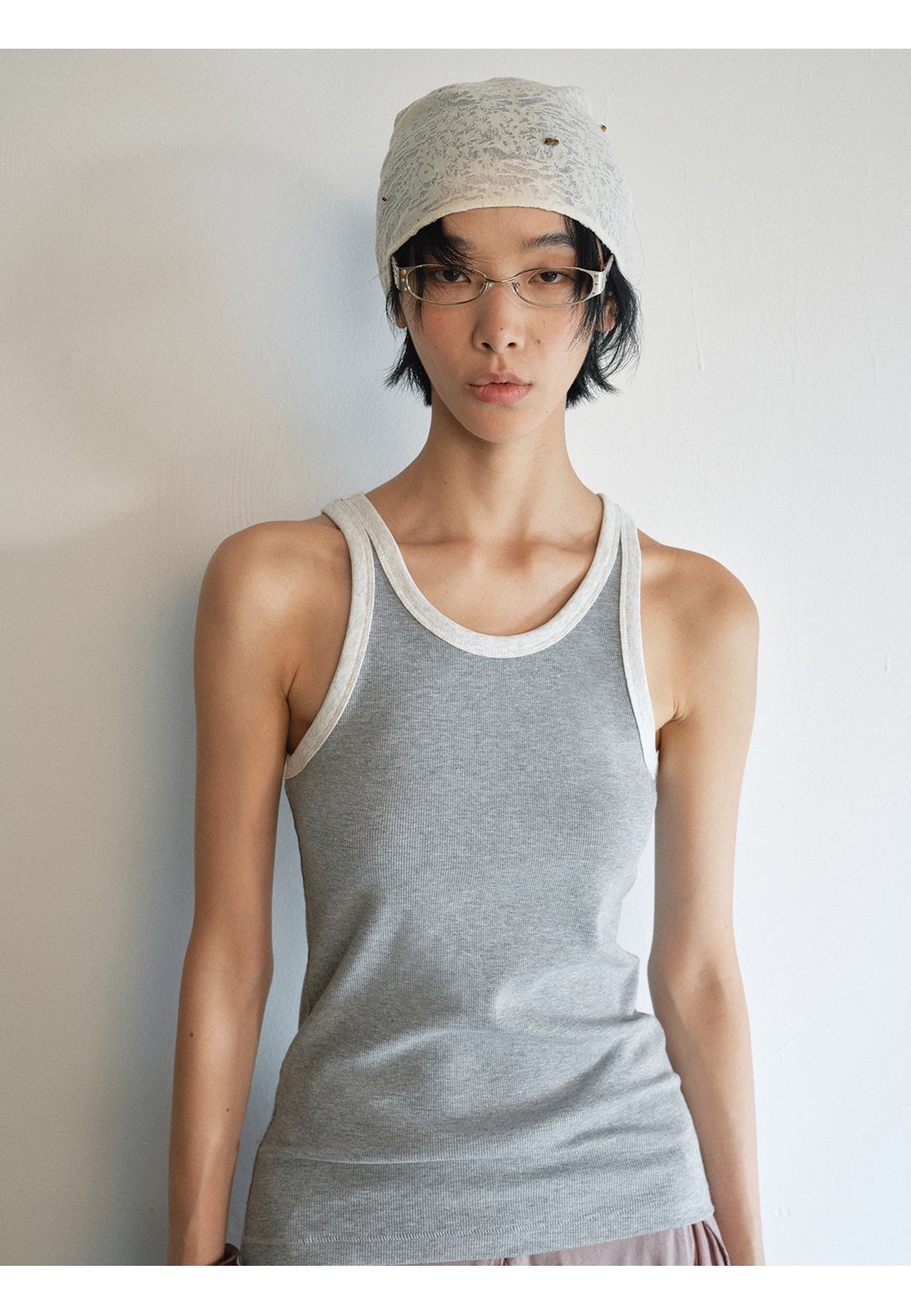 Layered Color-Blocking Casual Tank Top